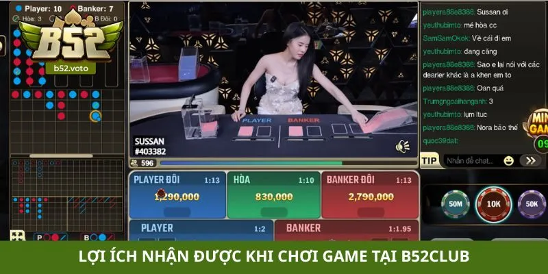 Lợi ích nhận được khi chơi game tại B52club